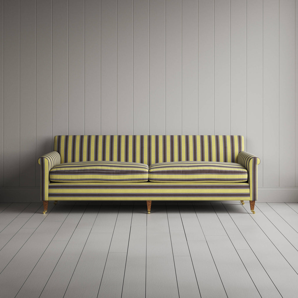  Idler 4 Seater Sofa in Regatta Cotton, Custard 