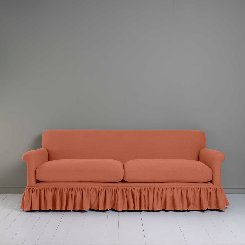  Curtain Call 4 Seater Sofa in Laidback Linen Cayenne 