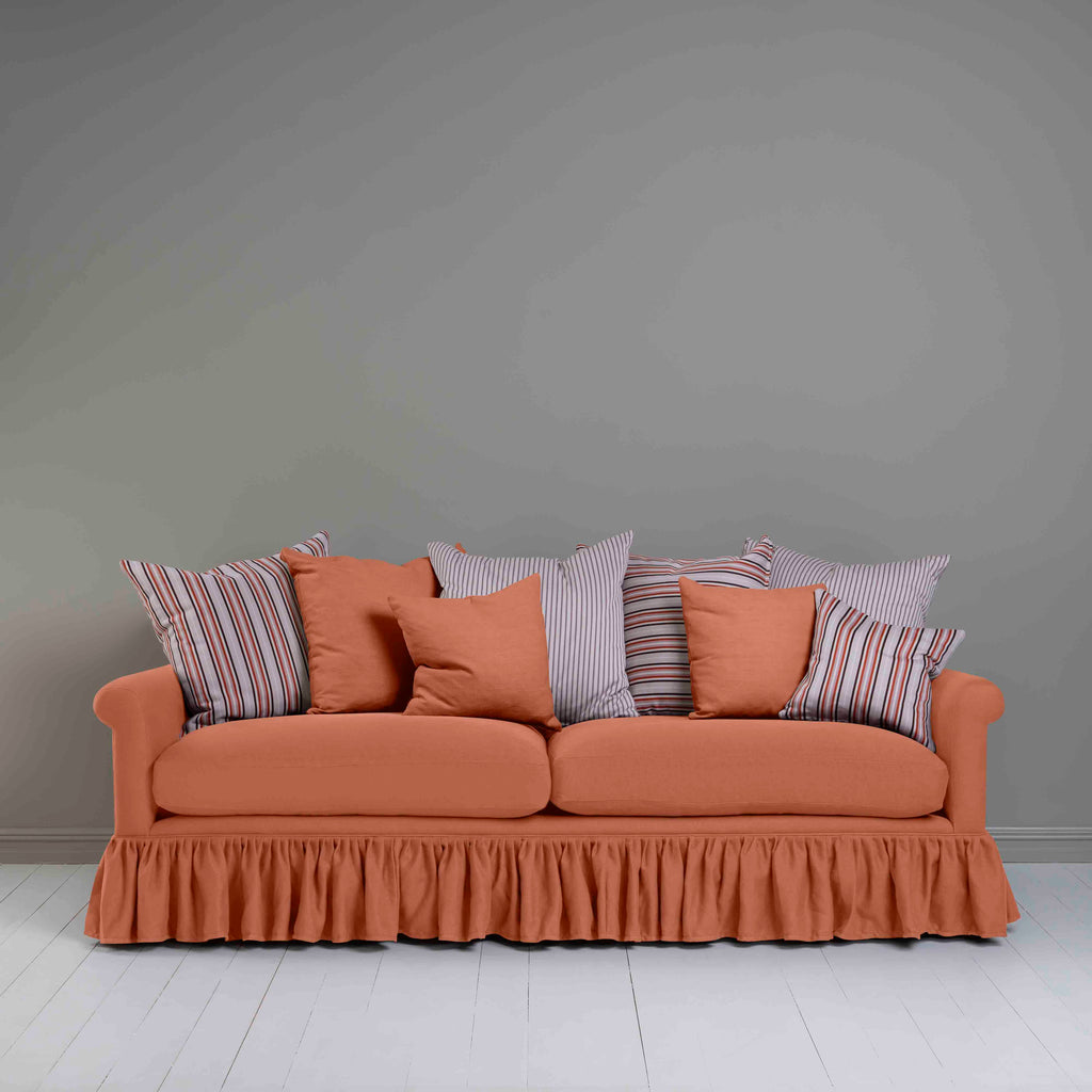  Curtain Call 4 Seater Sofa in Laidback Linen Cayenne - Nicola Harding 