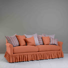  Curtain Call 4 Seater Sofa in Laidback Linen Cayenne, With Multiple Cushions - Nicola Harding 