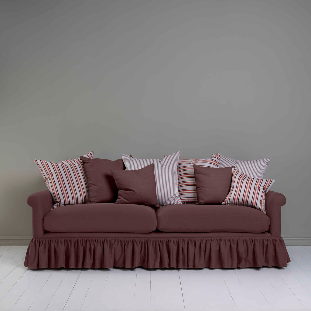  4 seater sofa in (Purple)Damson With Cushions - By NiX 