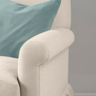  Arm Design Closeup of 4 Seater Sofa in Laidback Linen Dove - Nicola Harding 