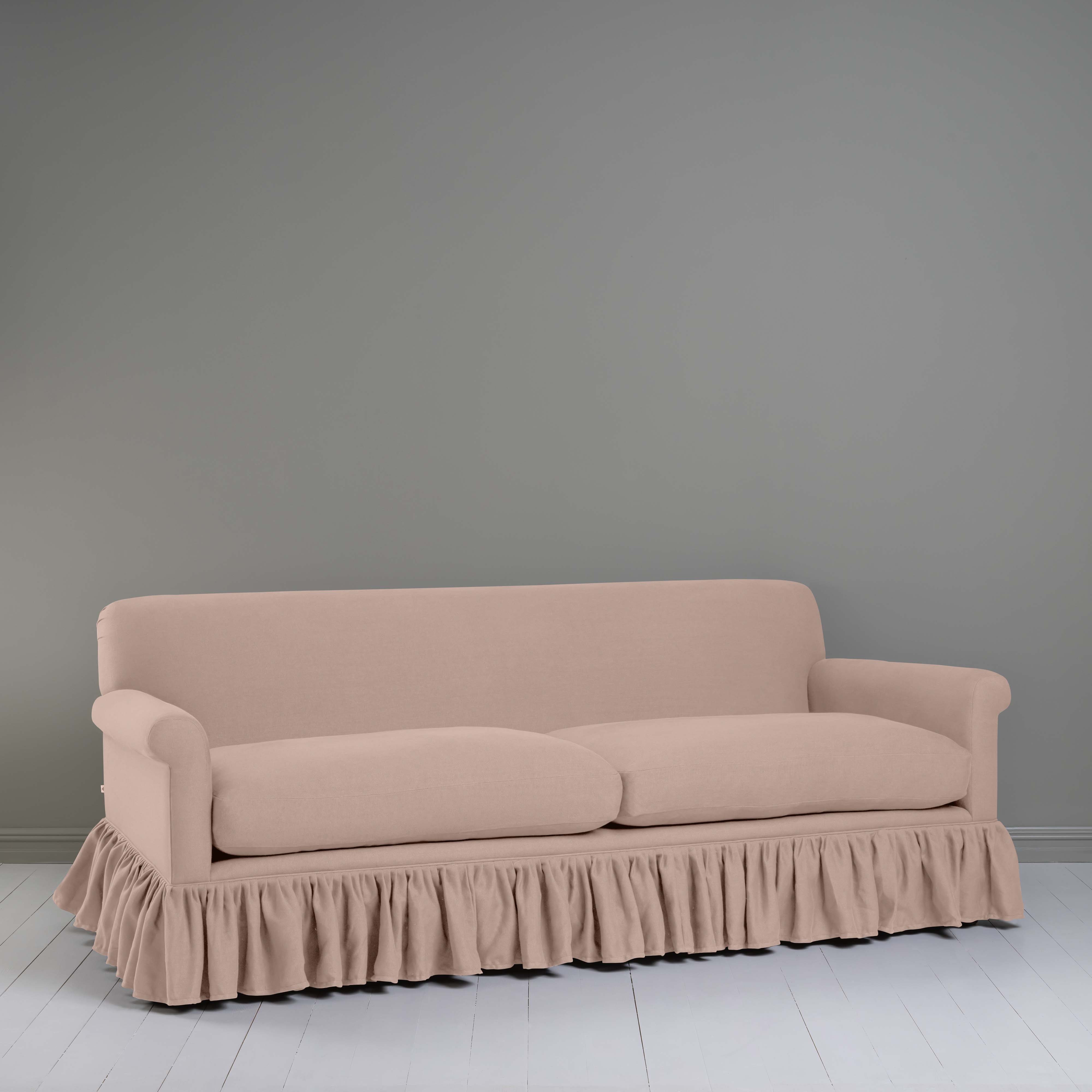  Curtain Call 4 Seater Sofa in Laidback Linen Dusky Pink 