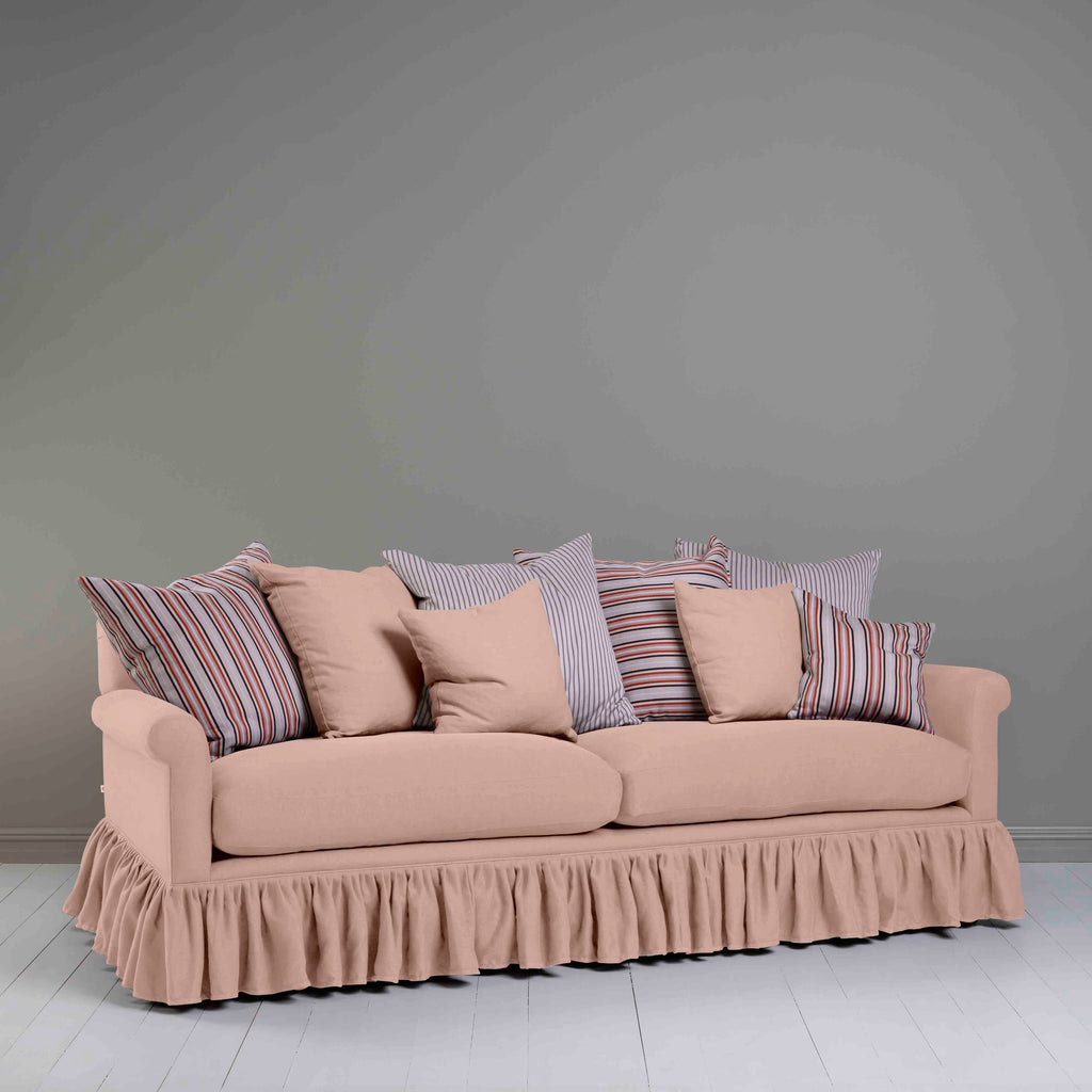  Curtain Call 4 Seater Sofa in Laidback Linen Dusky Pink 