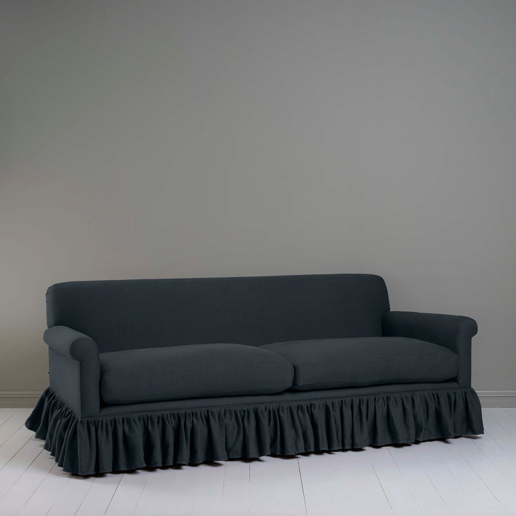  Curtain Call 4 Seater Sofa in Laidback Linen Midnight - Nicola Harding 