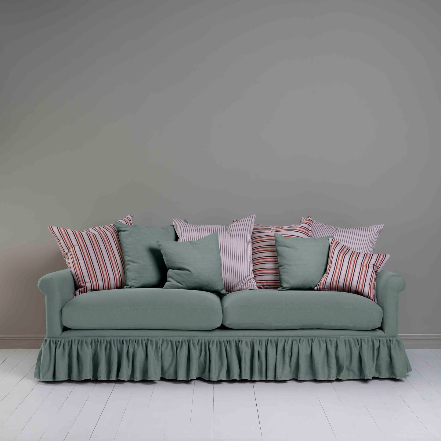 Curtain Call 4 Seater Sofa in Laidback Linen Mineral - Nicola Harding