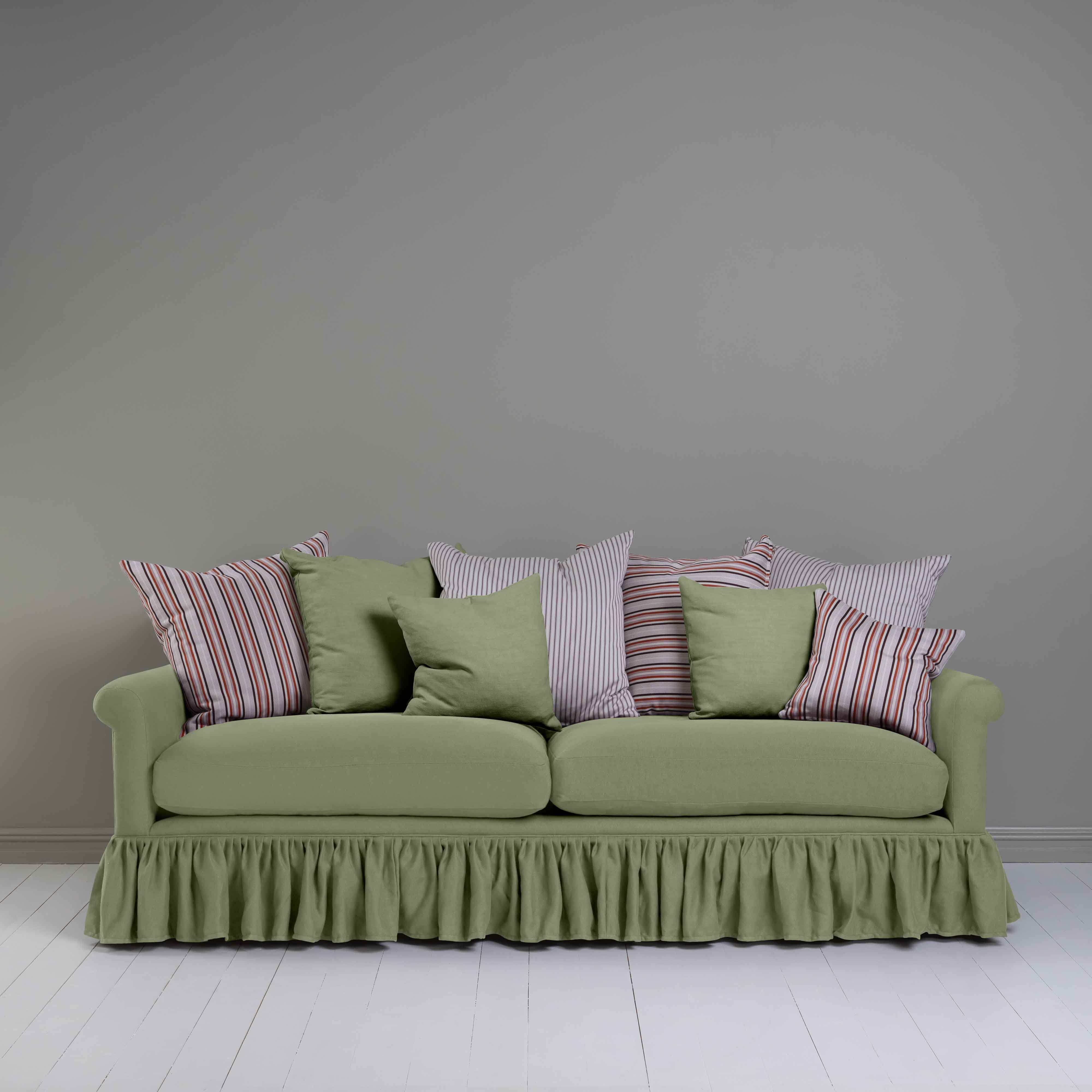  Curtain Call 4 Seater Sofa in Laidback Linen Moss - Nicola Harding 