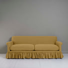  Curtain Call 4 Seater Sofa in Laidback Linen Ochre, Front View - Nicola Harding 