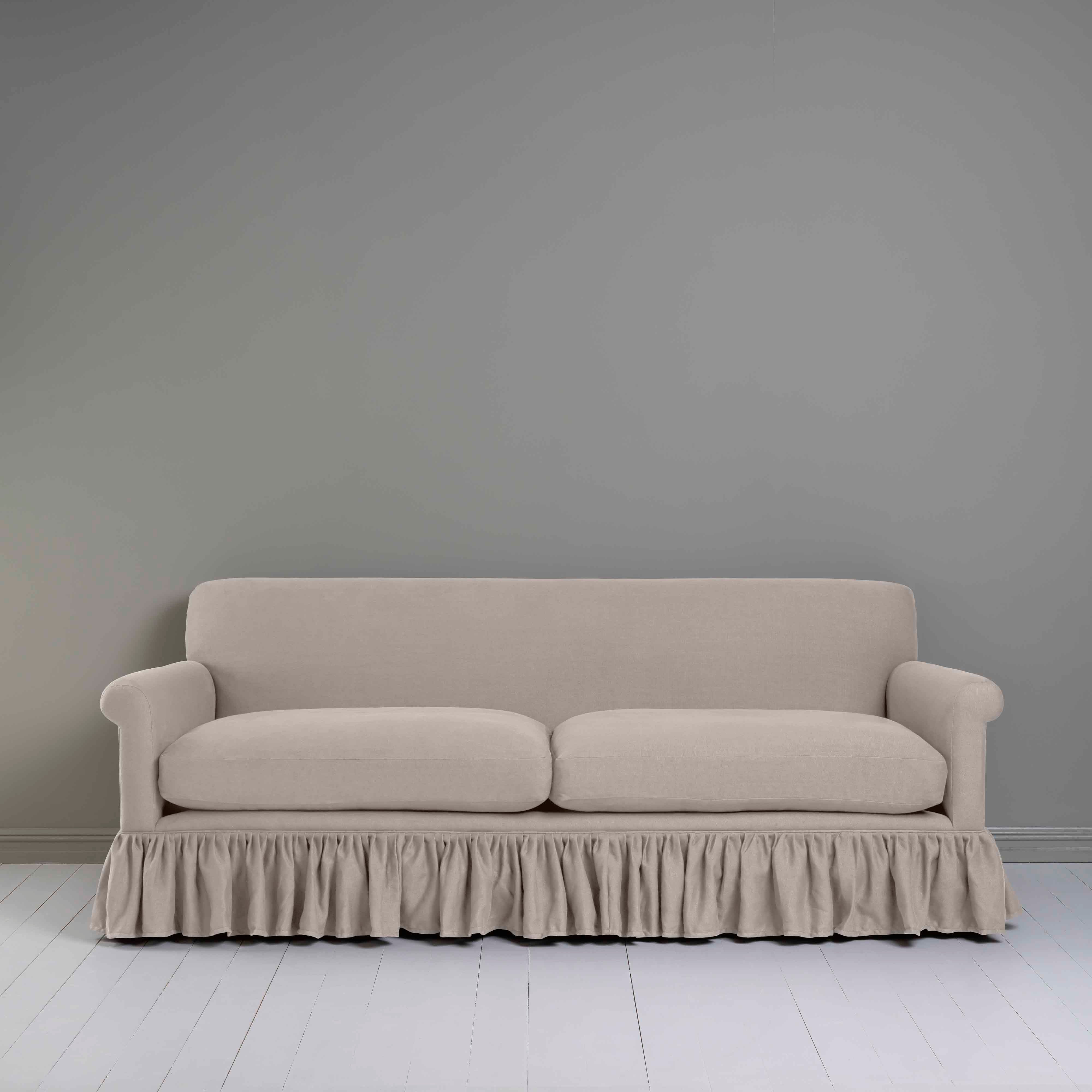  Curtain Call 4 Seater Sofa in Laidback Linen Pearl Grey - Nicola Harding 