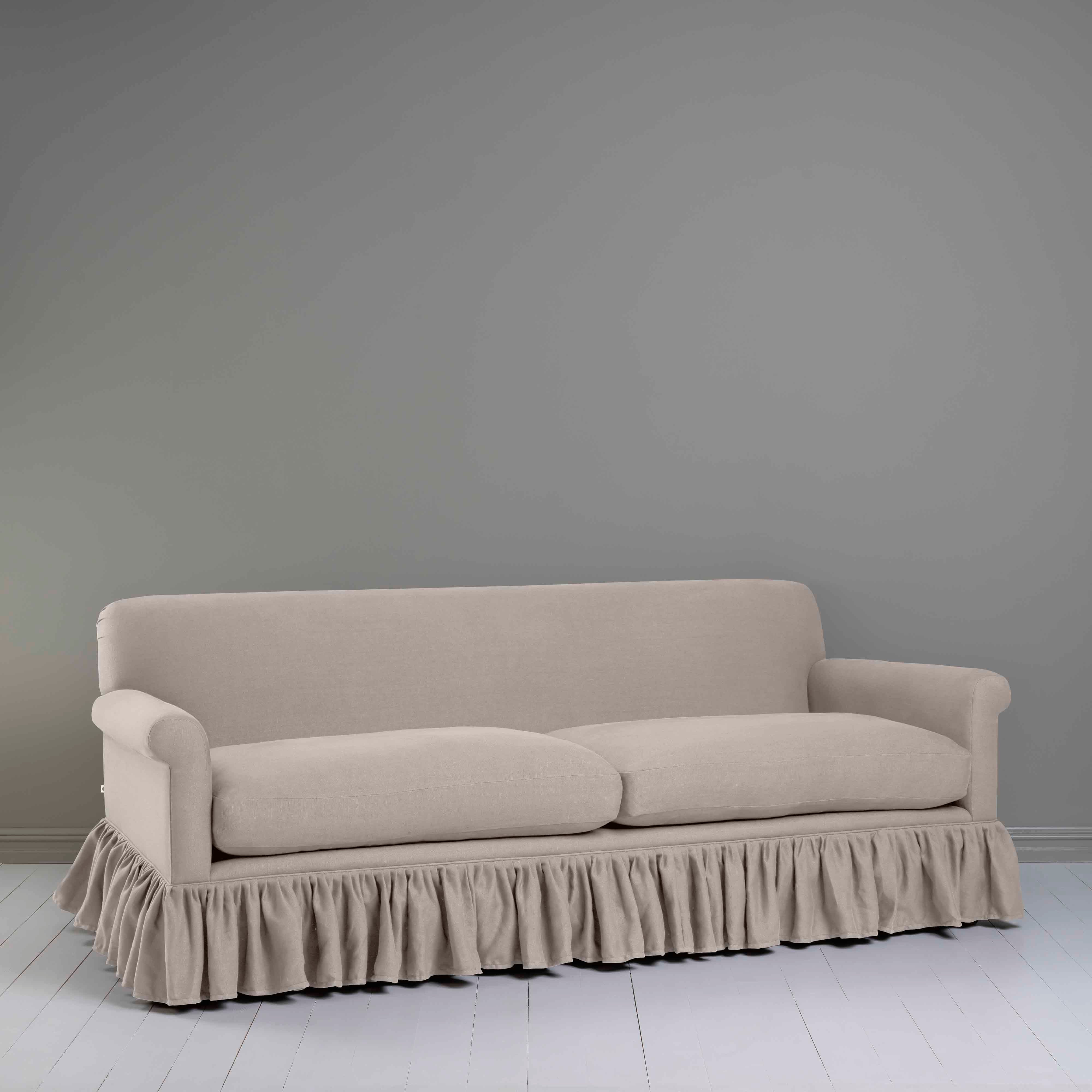  Curtain Call 4 Seater Sofa in Laidback Linen Pearl Grey - Nicola Harding 