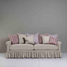  Curtain Call 4 Seater Sofa in Laidback Linen Pearl Grey, With NiX Square & Rectangle Cushions - Nicola Harding 