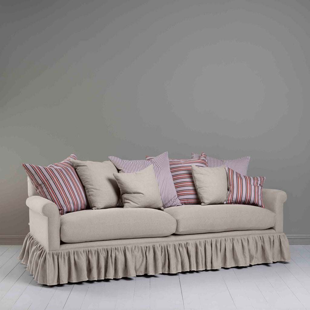  Curtain Call 4 Seater Sofa in Laidback Linen Pearl Grey - Nicola Harding 