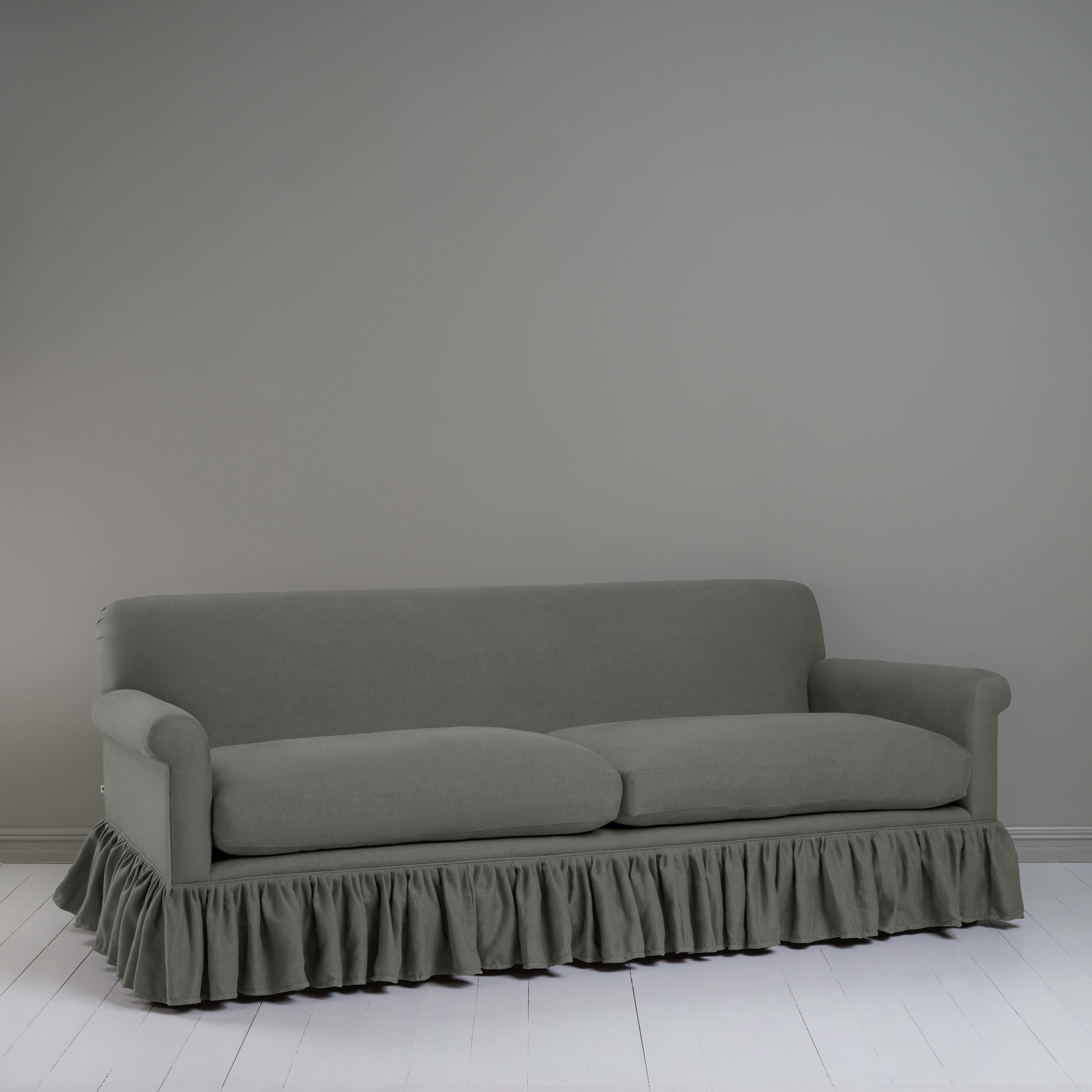  Curtain Call 4 Seater Sofa in Laidback Linen Shadow - Nicola Harding 