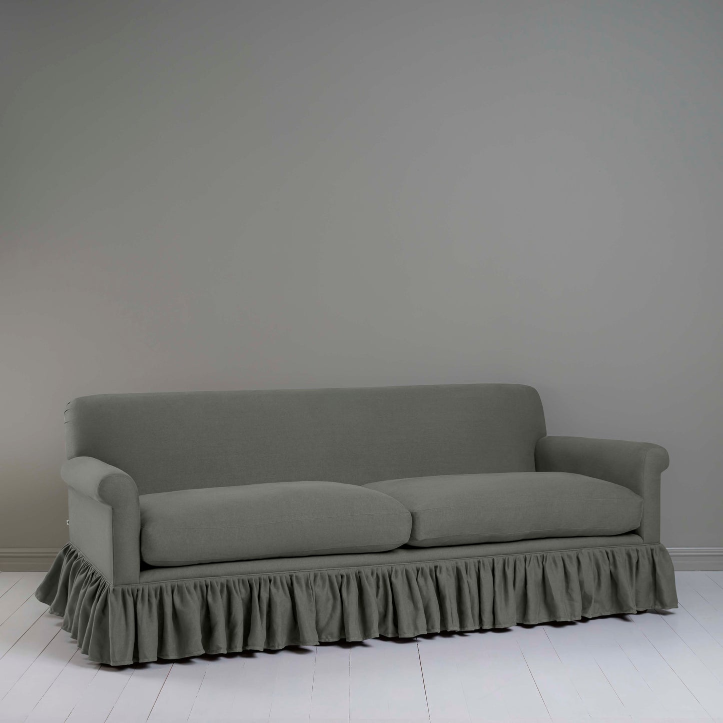 Curtain Call 4 Seater Sofa in Laidback Linen Shadow - Nicola Harding