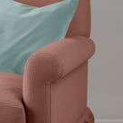  Arm Design Closeup of Curtain Call 4 Seater Sofa in Laidback Linen Sweet Briar - Nicola Harding & Co. 