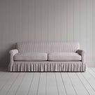  Curtain Call 4 Seater Sofa in Ticking Cotton, Berry - Nicola Harding 