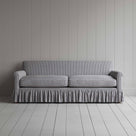  Curtain Call 4 Seater Sofa in Ticking Cotton, Blue Brown - Nicola Harding 