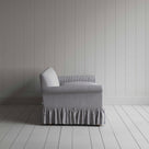  Curtain Call 4 Seater Sofa in Ticking Cotton, Blue Brown, Side View - Nicola Harding 