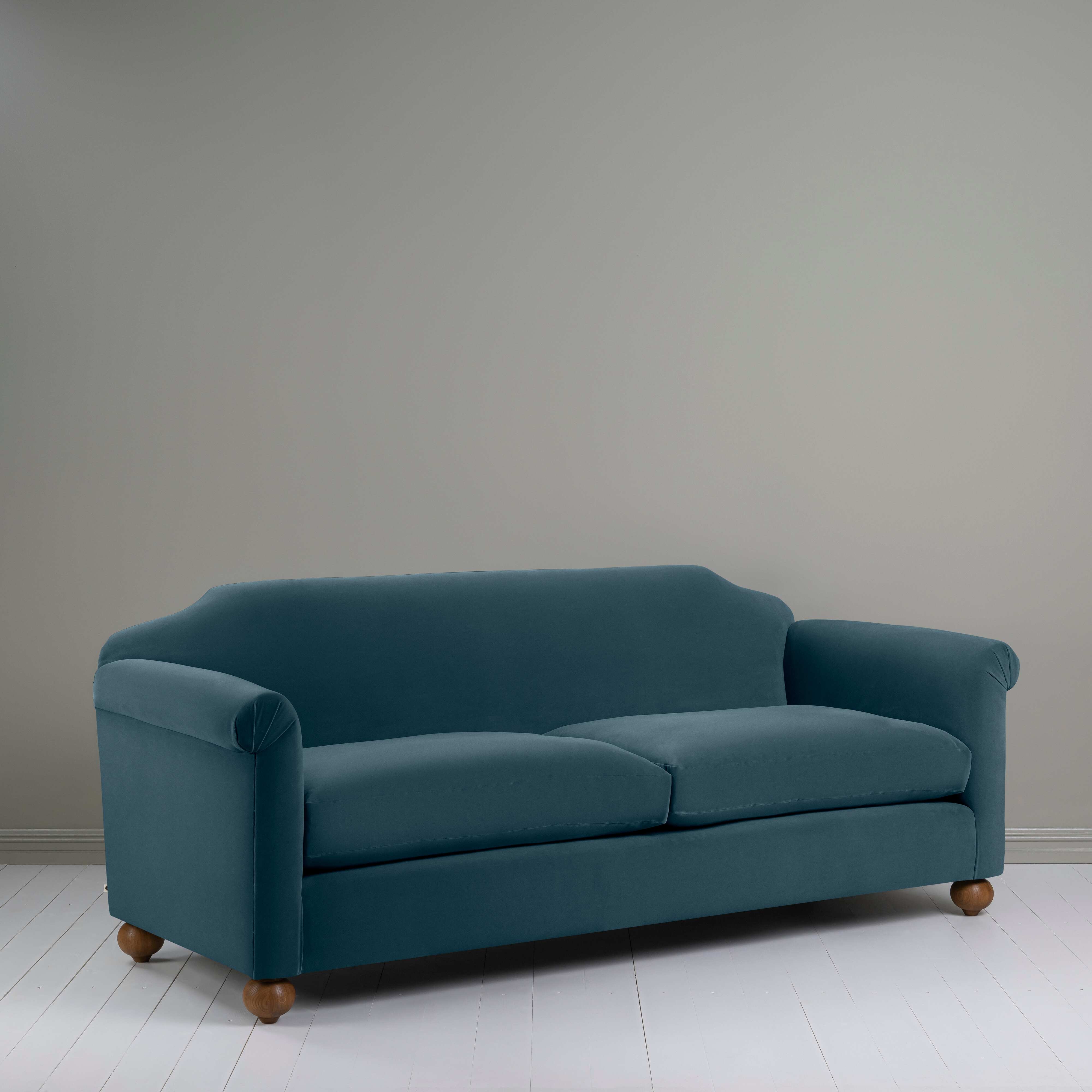  Dolittle 4 seater Sofa in Intelligent Velvet Aegean - Nicola Harding 