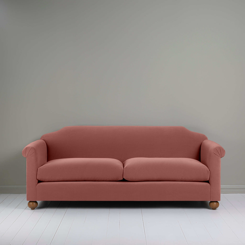  Dolittle 4 seater Sofa in Intelligent Velvet Damson, Front View - Nicola Harding 