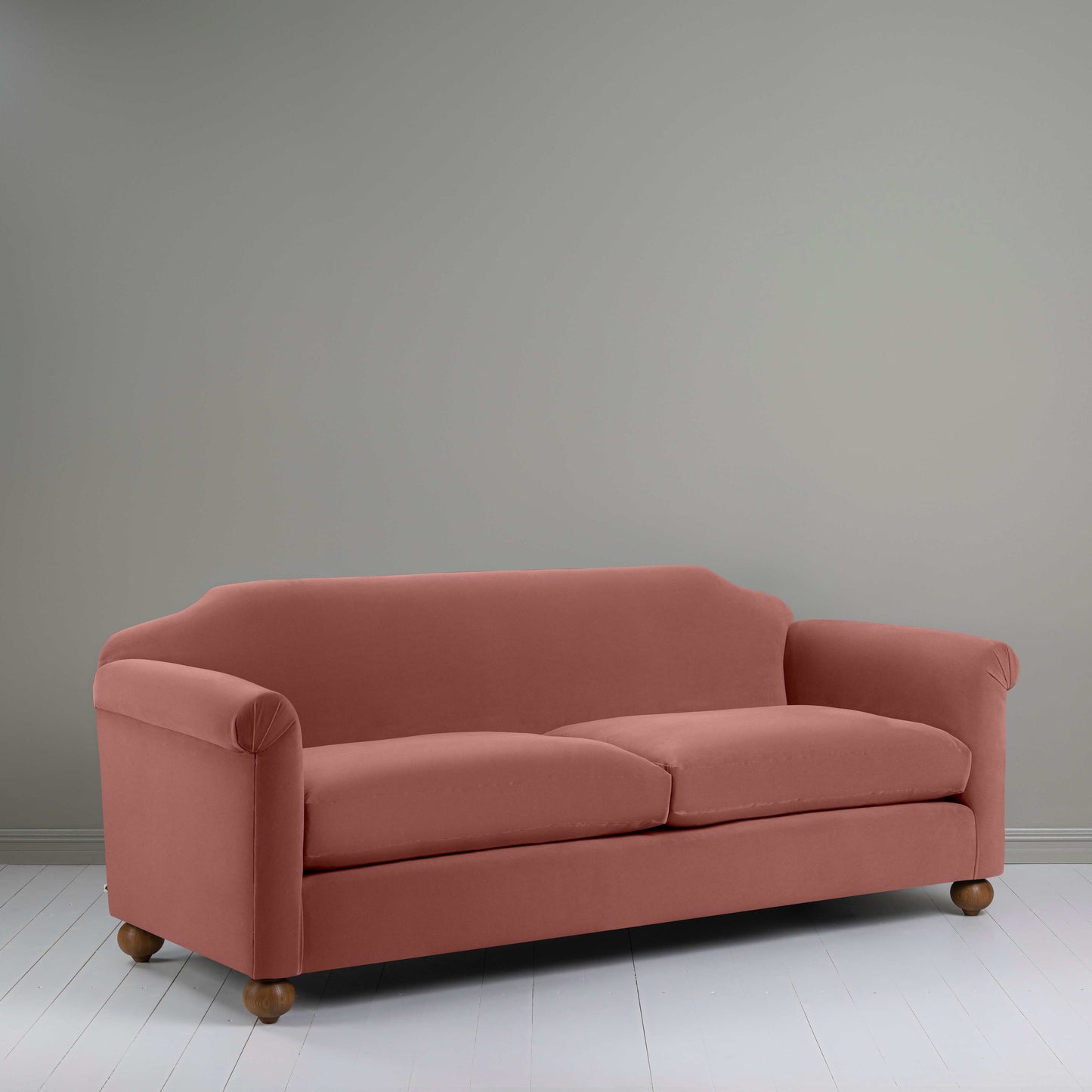 Dolittle 4 seater Sofa in Intelligent Velvet Damson - Nicola Harding