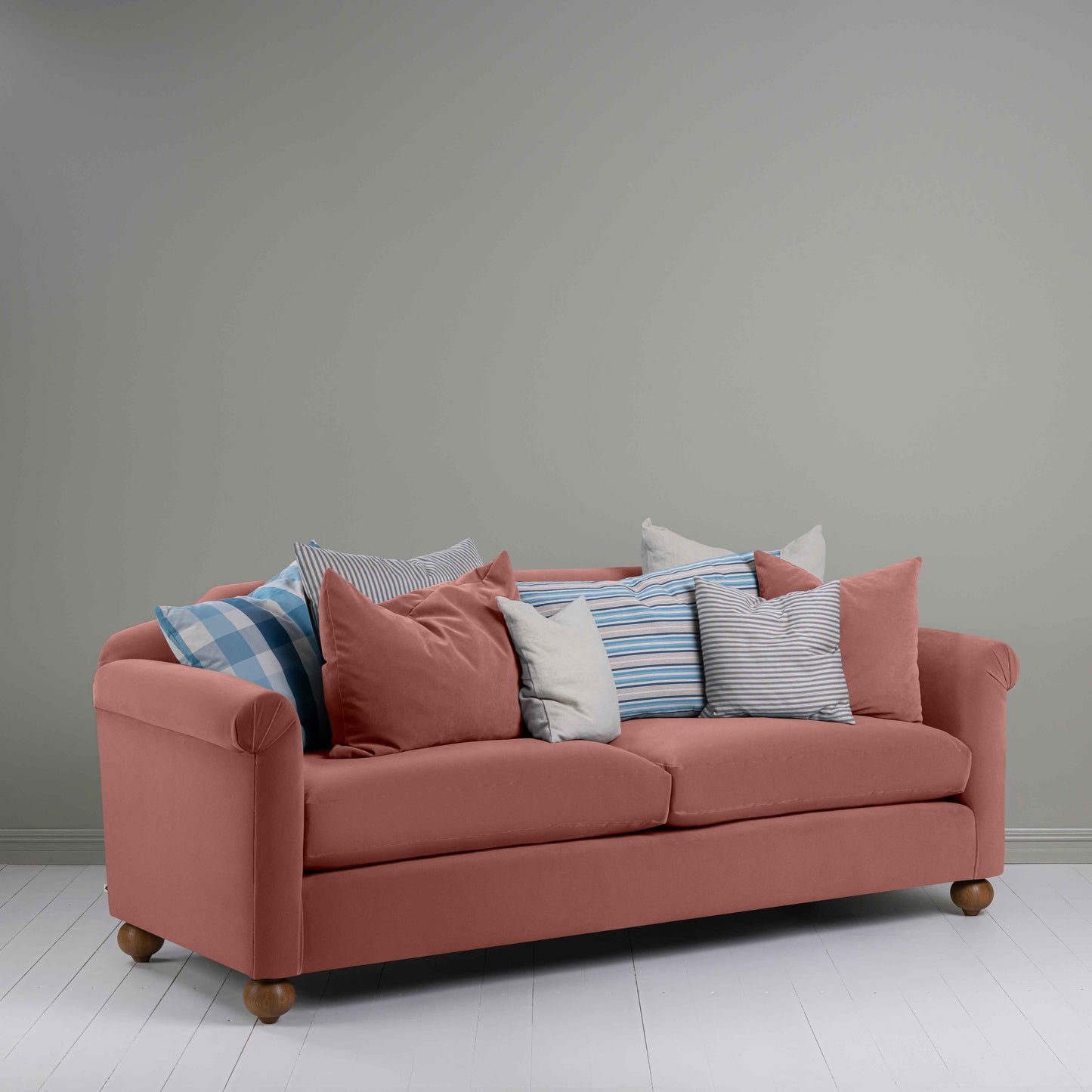 Dolittle 4 seater Sofa in Intelligent Velvet Damson - Nicola Harding