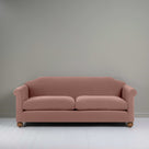  Dolittle 4 seater Sofa in Intelligent Velvet Dusky Pink, Front View - Nicola Harding 
