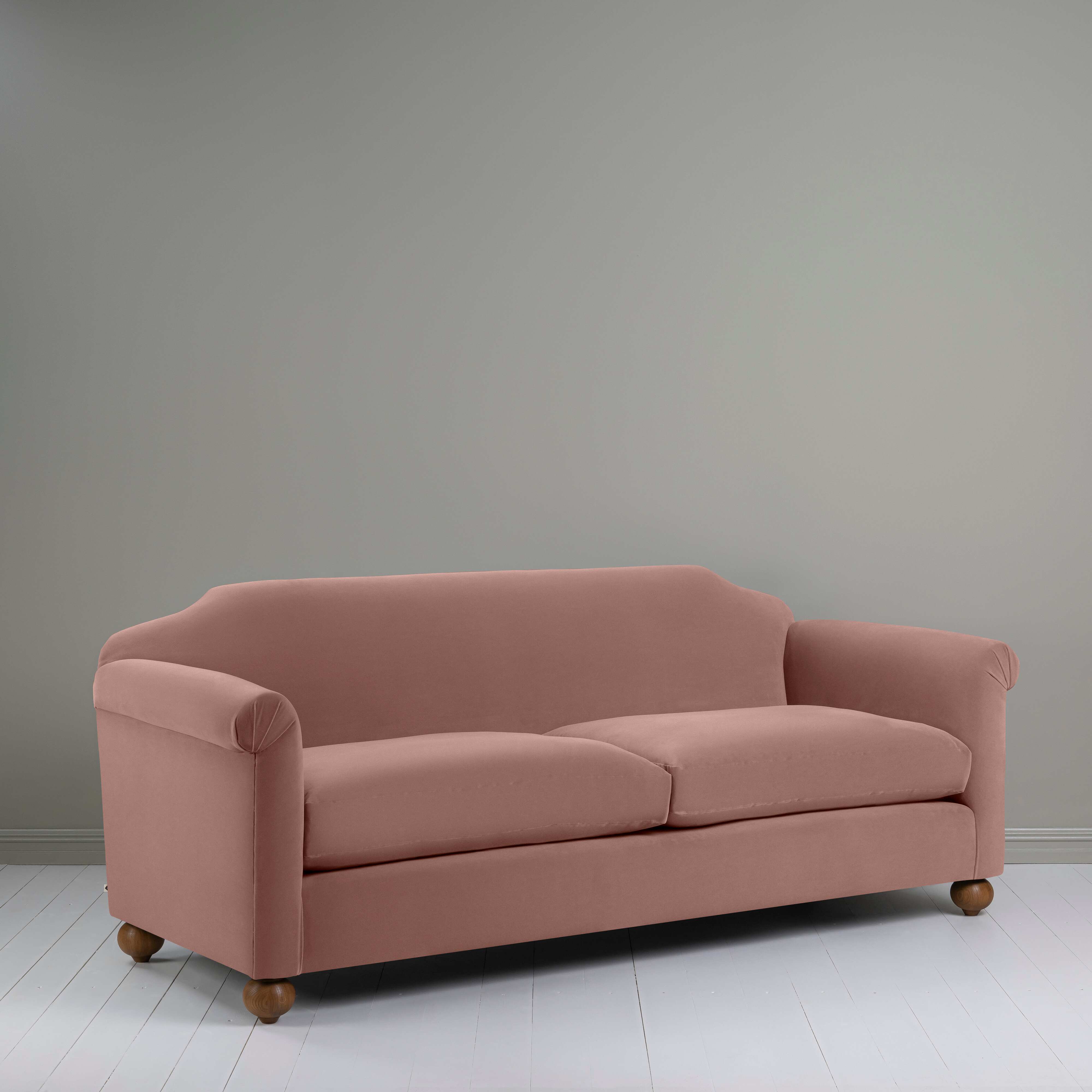  Dolittle 4 seater Sofa in Intelligent Velvet Dusky Pink - Nicola Harding 