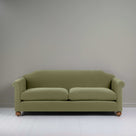  Dolittle 4 seater Sofa in Intelligent Velvet Green Tea, Front View - Nicola Harding 