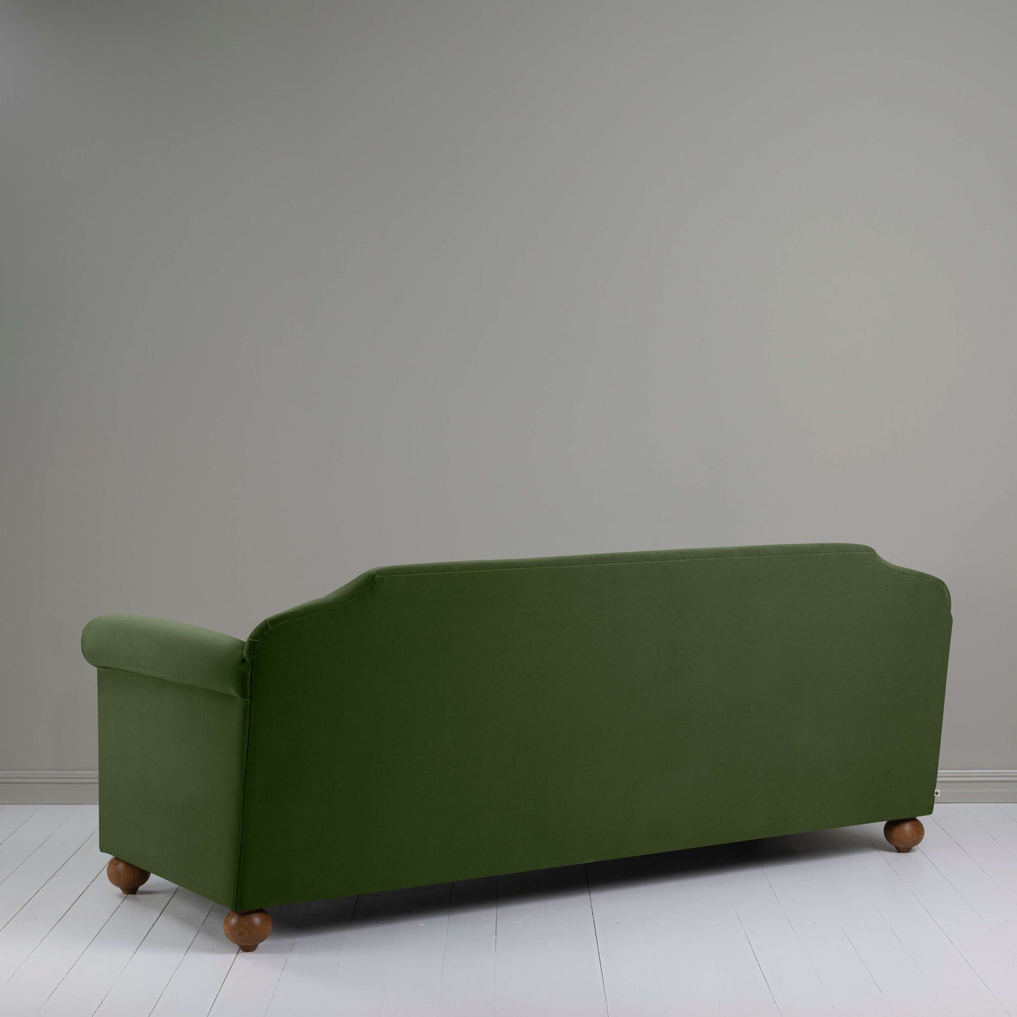 Dolittle 4 seater Sofa in Intelligent Velvet Juniper, back View - Nicola Harding
