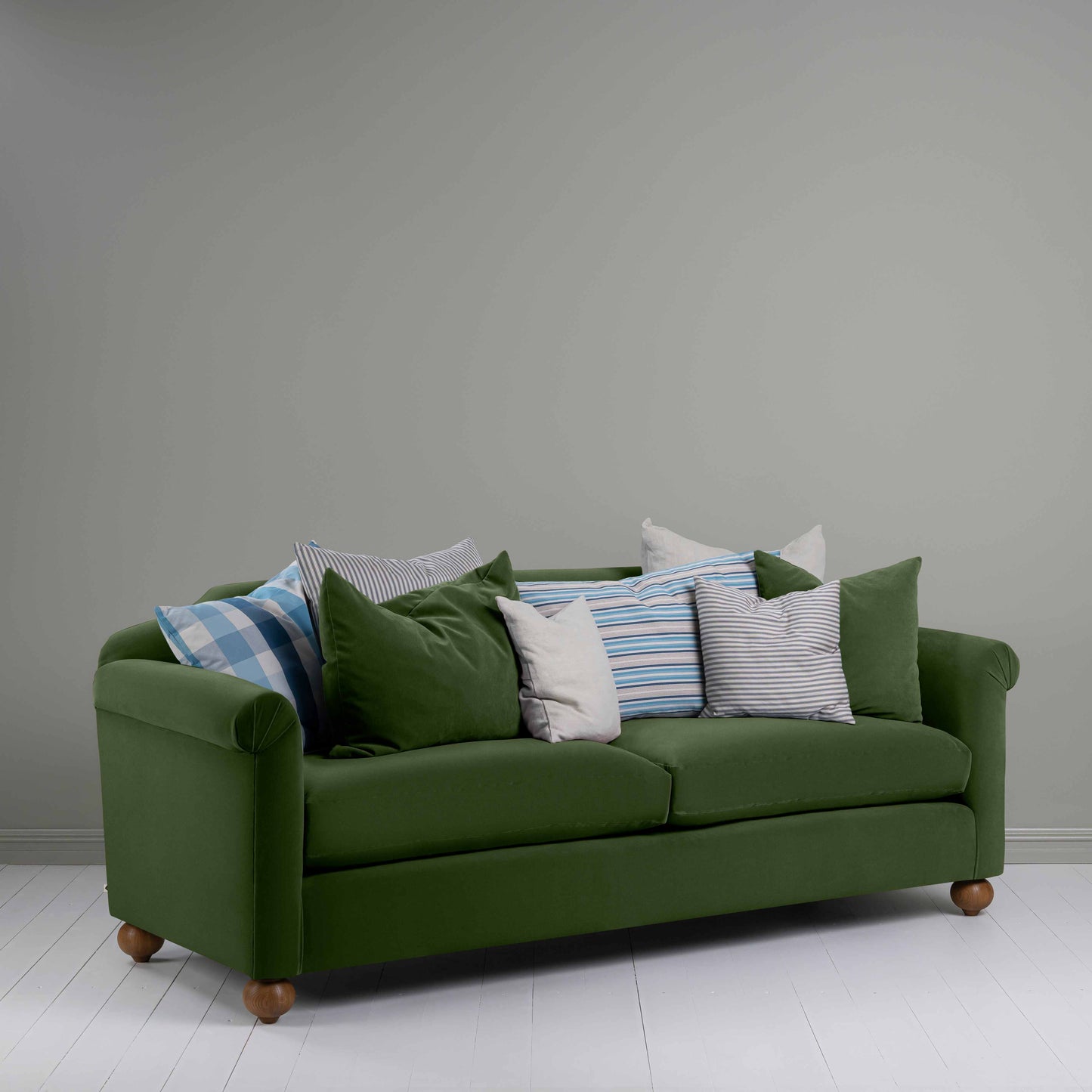 Dolittle 4 seater Sofa in Intelligent Velvet Juniper - Nicola Harding