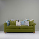  Dolittle 4 seater Sofa in Intelligent Velvet Lawn, With 2 Matching and Multiple Other Fabric Cushions - Nicola Harding 