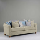  Dolittle 4 seater Sofa in Intelligent Velvet Moonstone, With NiX Aesthetic Cushions - Nicola Harding 