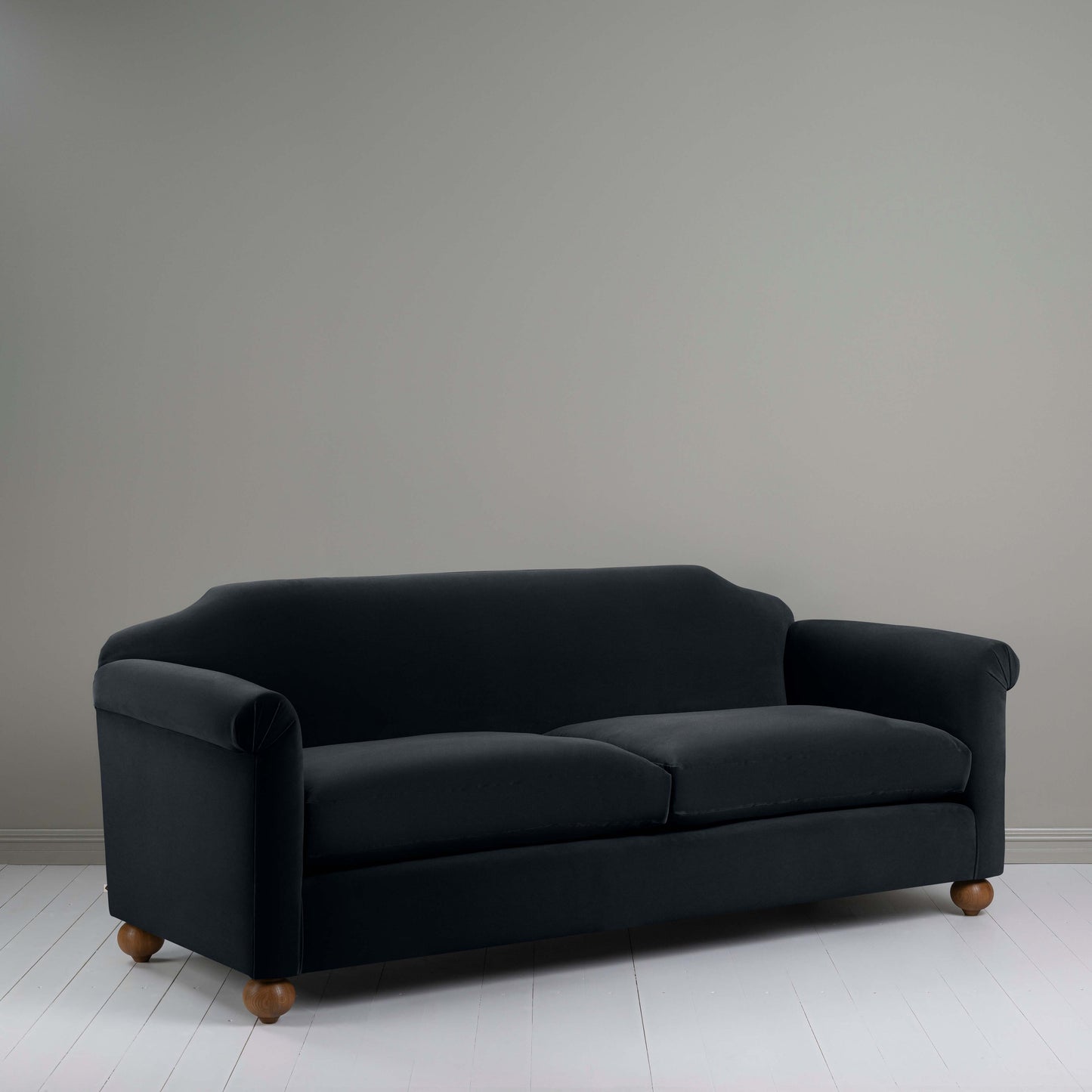 Dolittle 4 seater Sofa in Intelligent Velvet Onyx - Nicola Harding