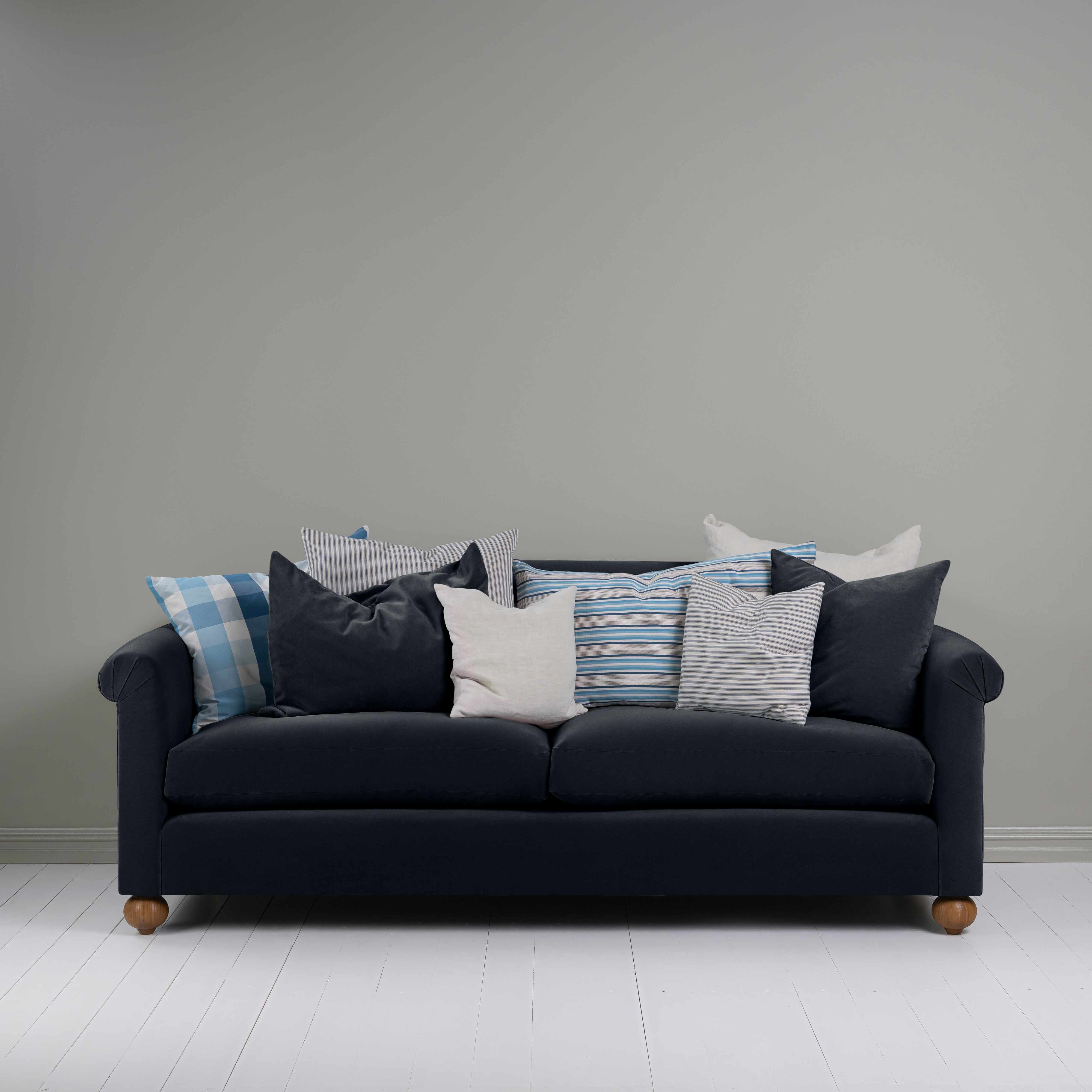  Dolittle 4 seater Sofa in Intelligent Velvet Onyx - Nicola Harding 