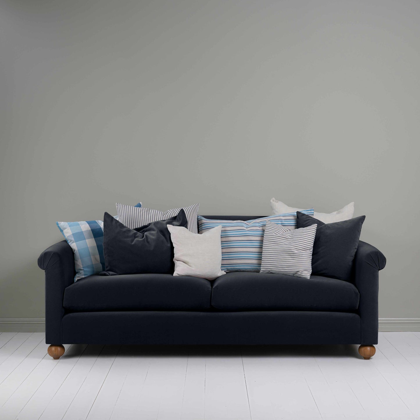 Dolittle 4 seater Sofa in Intelligent Velvet Onyx - Nicola Harding