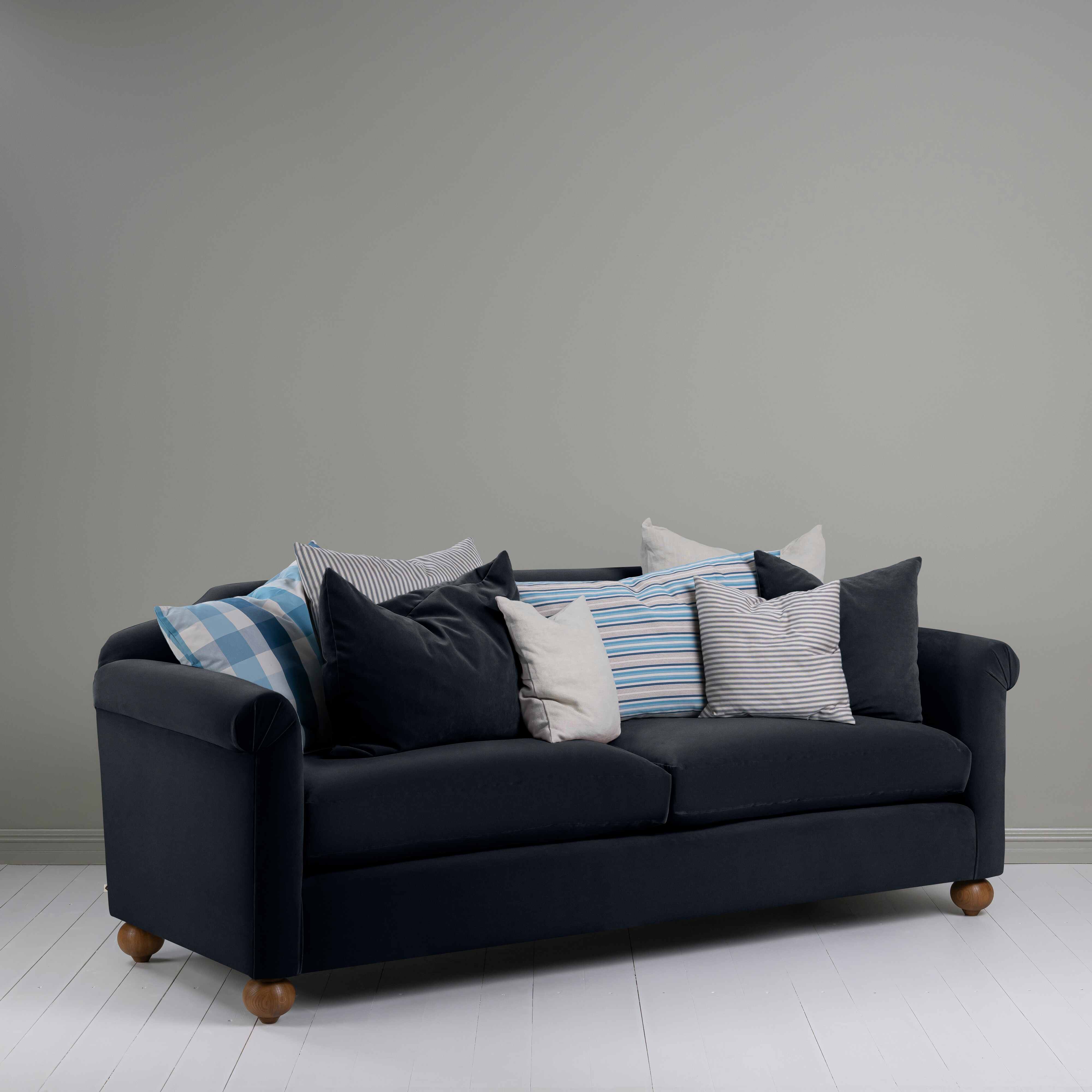  Dolittle 4 seater Sofa in Intelligent Velvet Onyx - Nicola Harding 