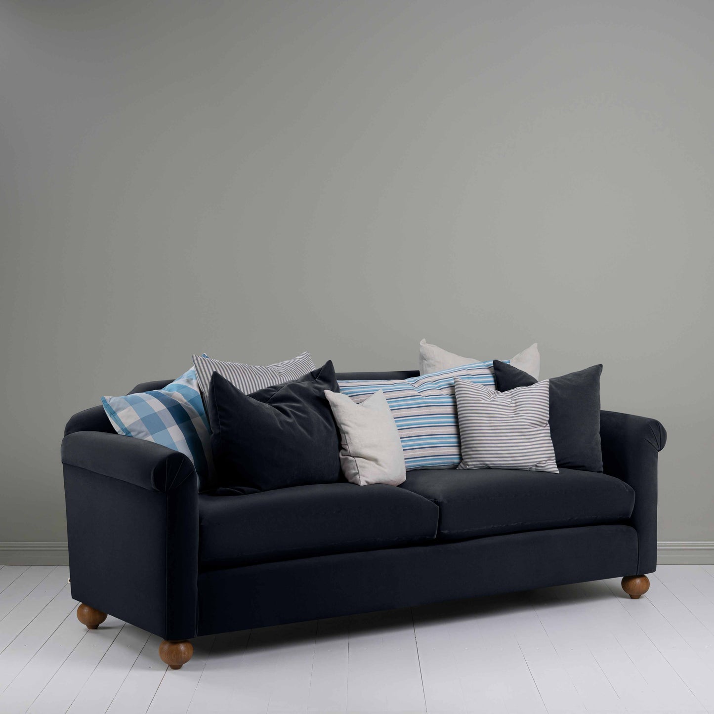 Dolittle 4 seater Sofa in Intelligent Velvet Onyx - Nicola Harding