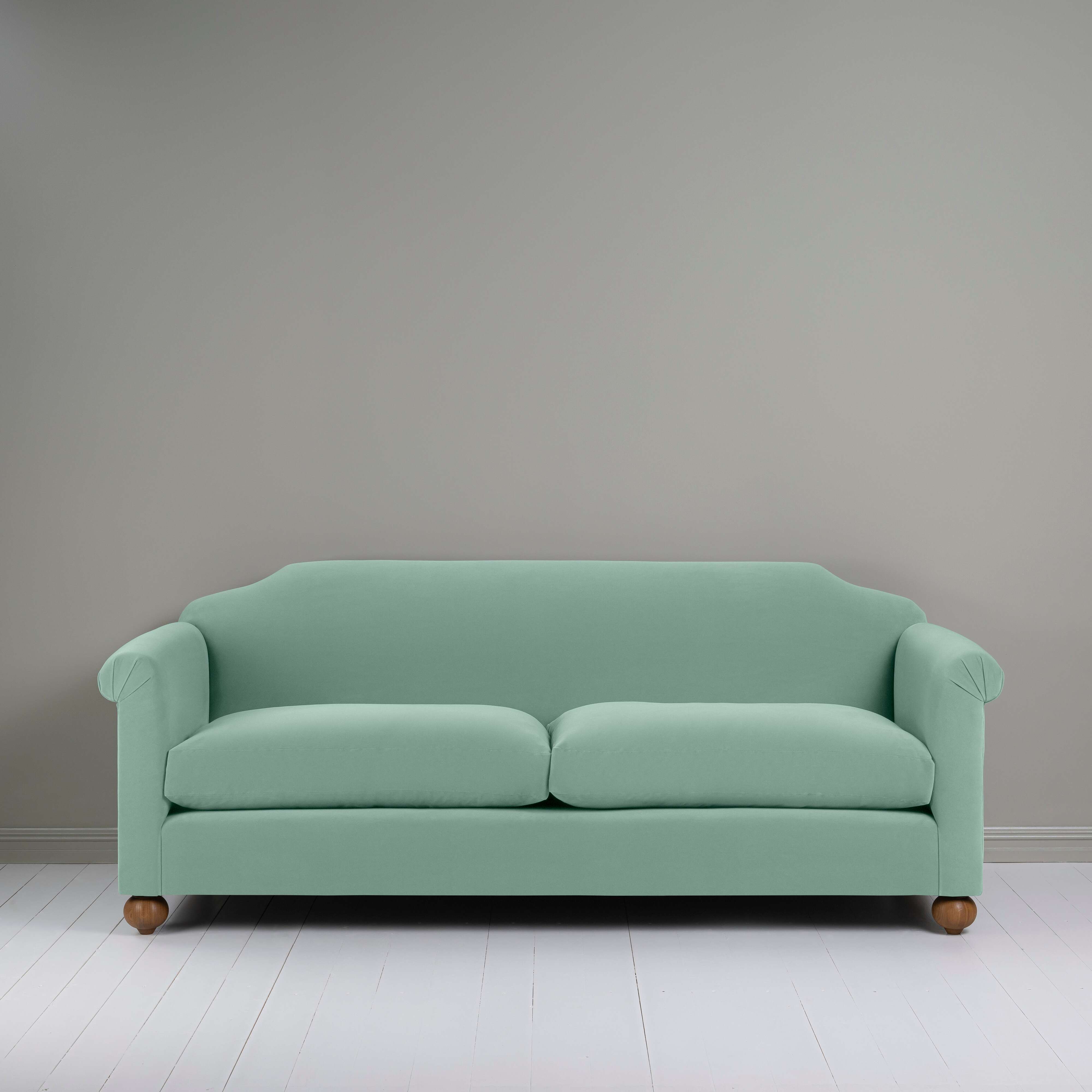  Dolittle 4 seater Sofa in Intelligent Velvet Sea Mist - Nicola Harding 