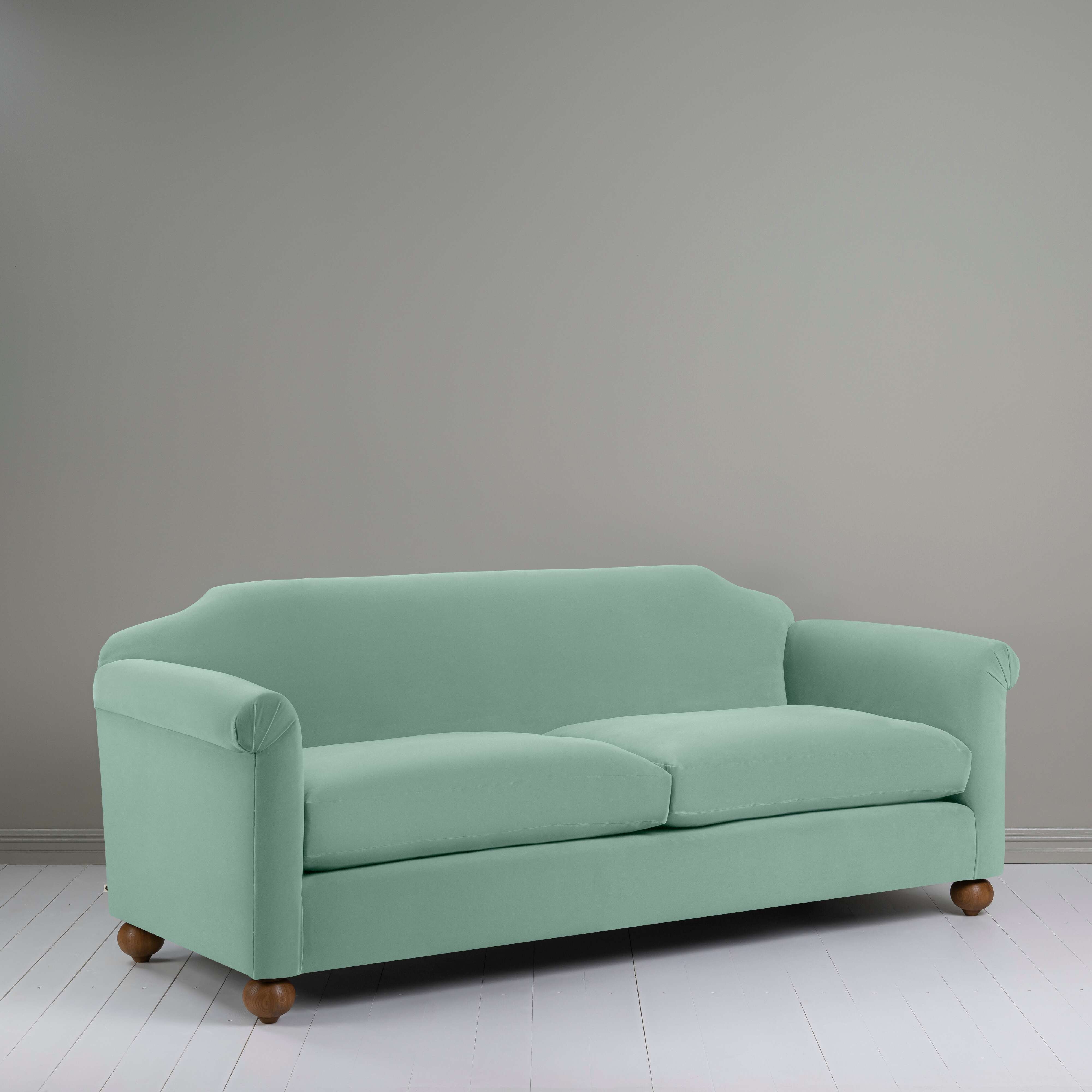  Dolittle 4 seater Sofa in Intelligent Velvet Sea Mist - Nicola Harding 