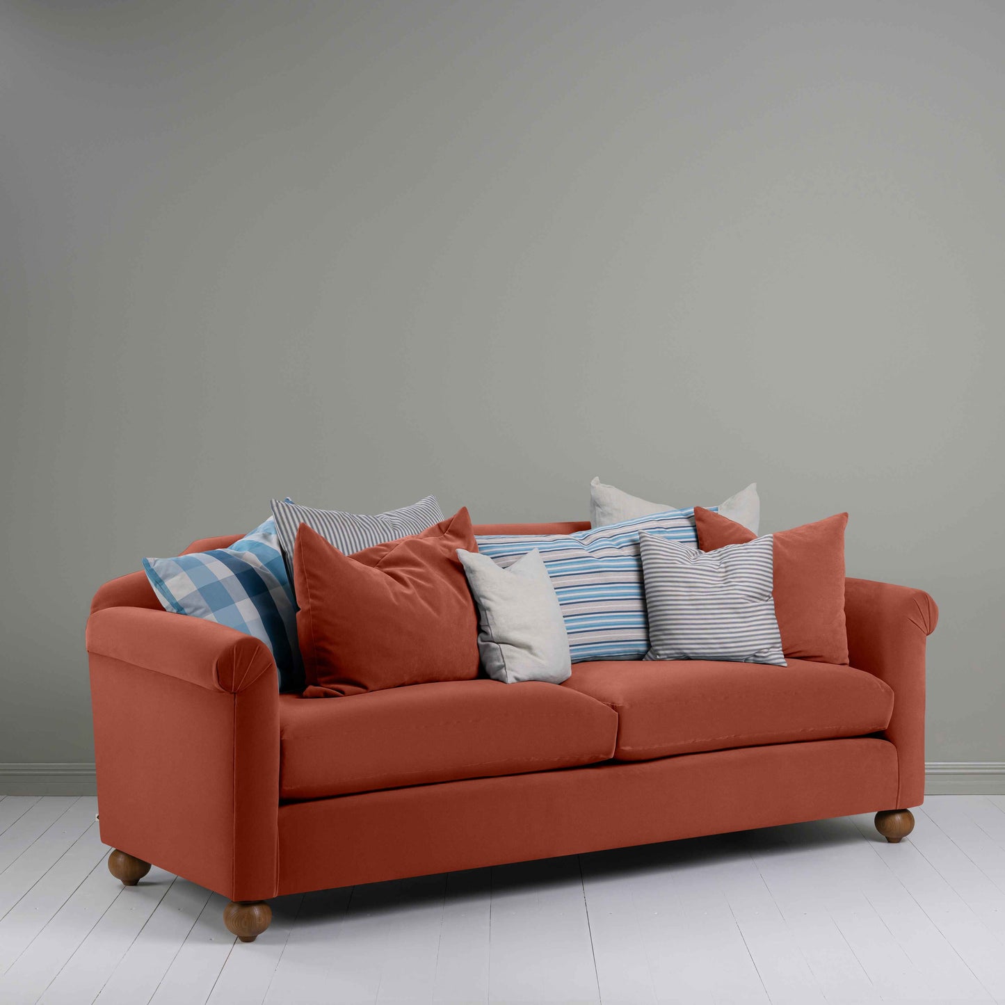 Dolittle 4 seater Sofa in Intelligent Velvet Sienna - Nicola Harding