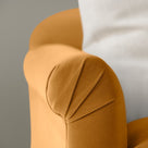  Dolittle 4 seater Sofa in Intelligent Velvet Spice, Arm Design Closeup - Nicola Harding 