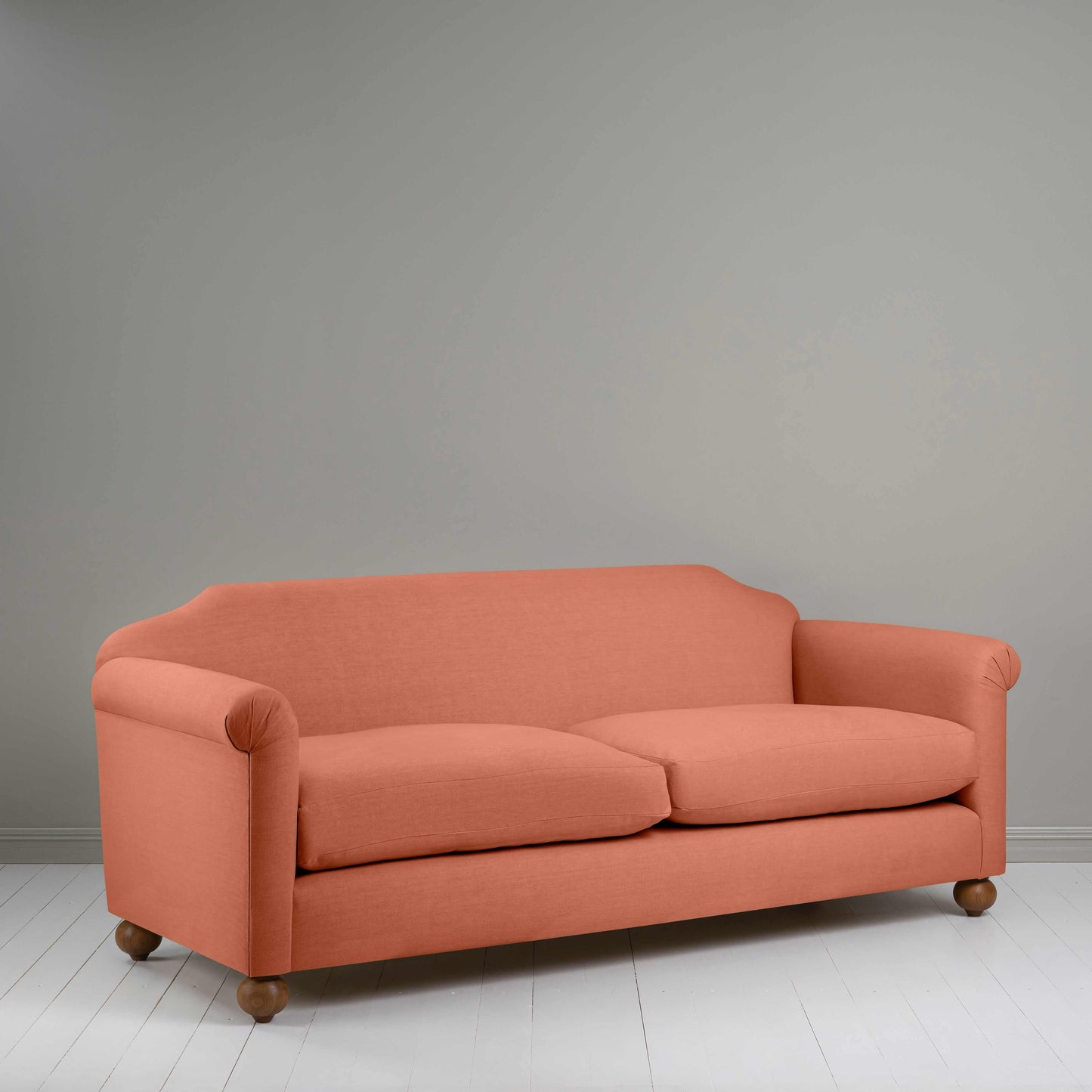 Dolittle 4 seater Sofa in Laidback Linen Cayenne - Nicola Harding