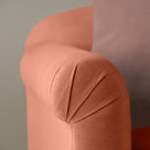  Dolittle 4 seater Sofa in Laidback Linen Cayenne, Arm Design Closeup - Nicola Harding 