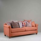  Dolittle 4 seater Sofa in Laidback Linen Cayenne, With Eight Aesthetic NiX Cushions - Nicola Harding 