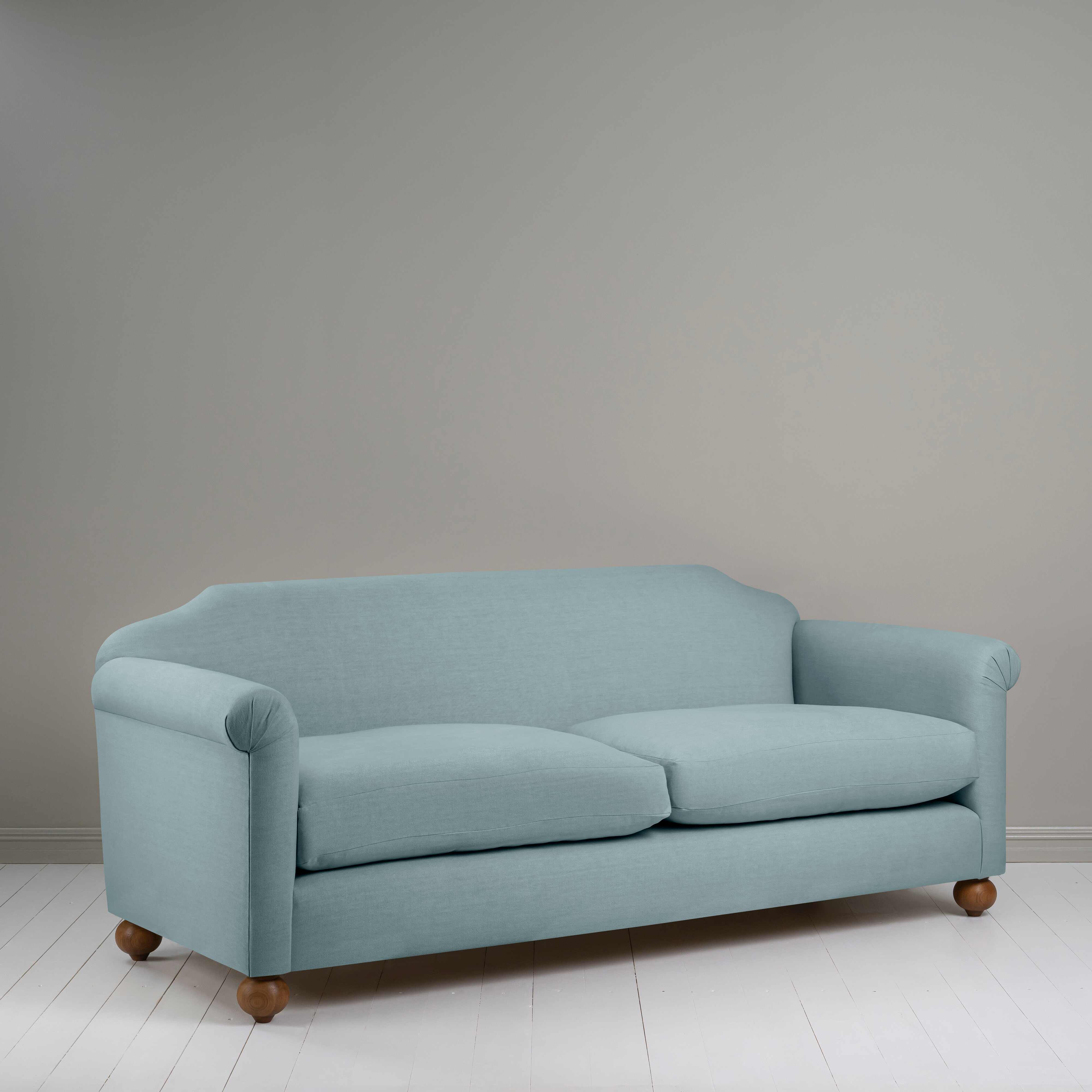  Dolittle 4 seater Sofa in Laidback Linen Cerulean - Nicola Harding 