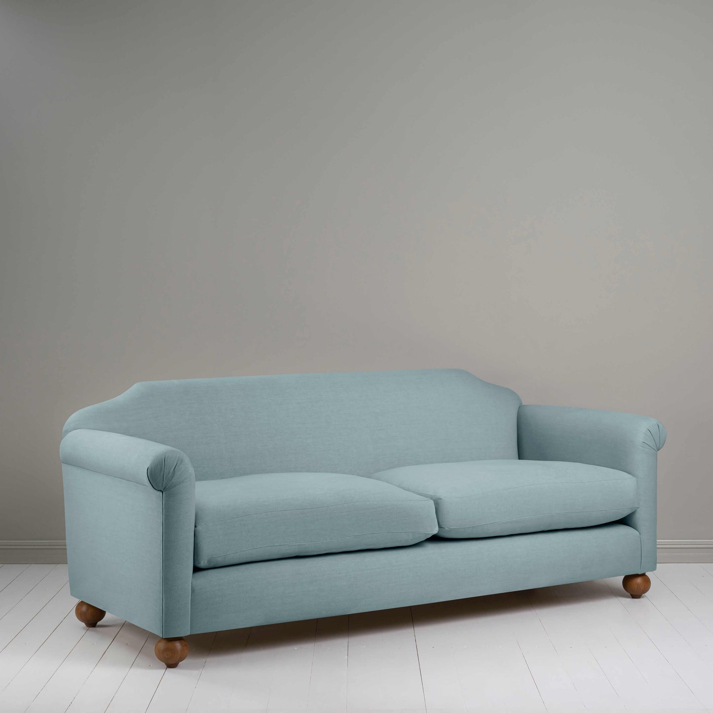 Dolittle 4 seater Sofa in Laidback Linen Cerulean - Nicola Harding