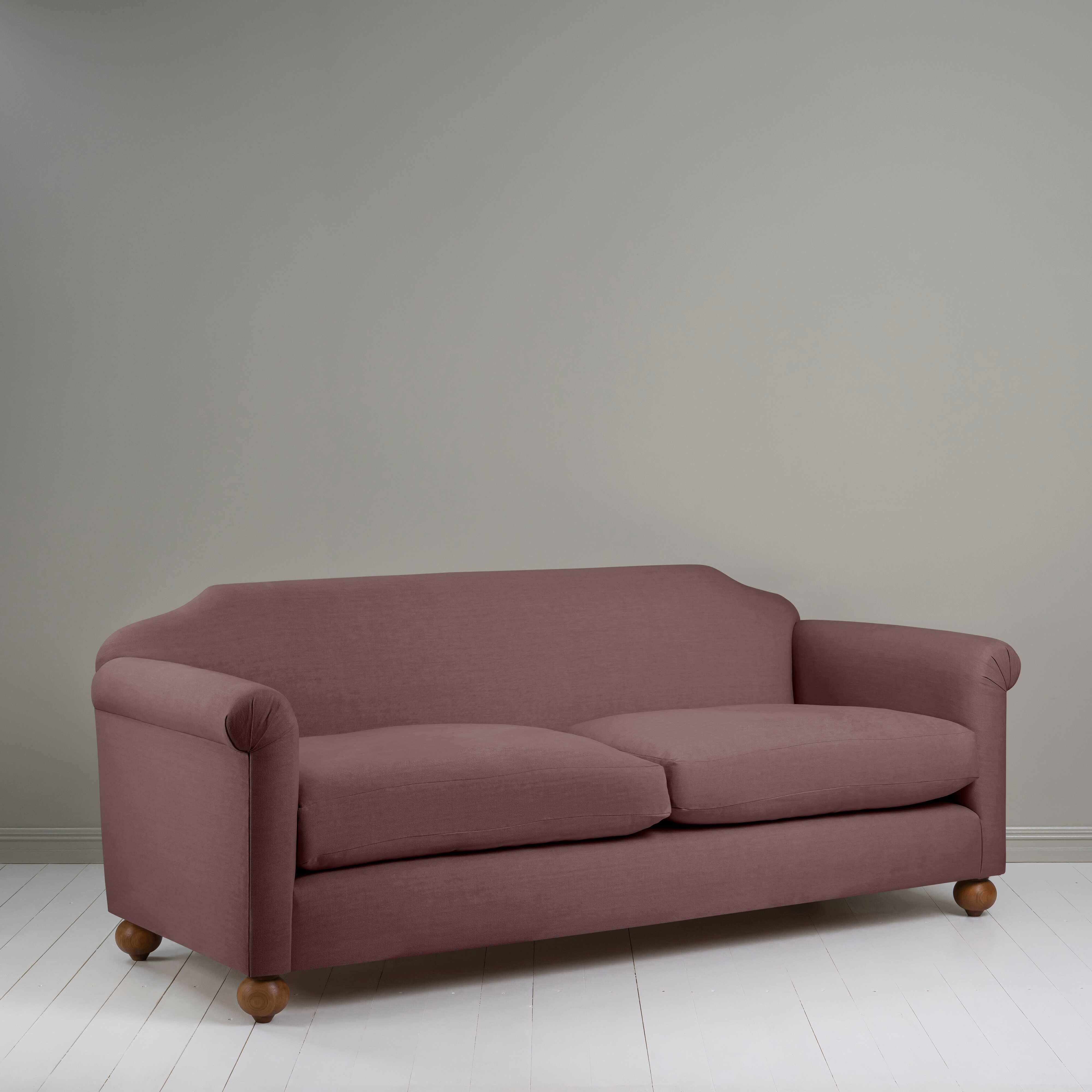  Dolittle 4 seater Sofa in Laidback Linen Damson - Nicola Harding 