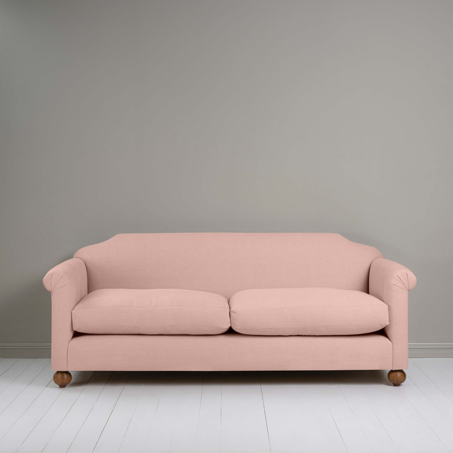 Dolittle 4 seater Sofa in Laidback Linen Dusky Pink - Nicola Harding