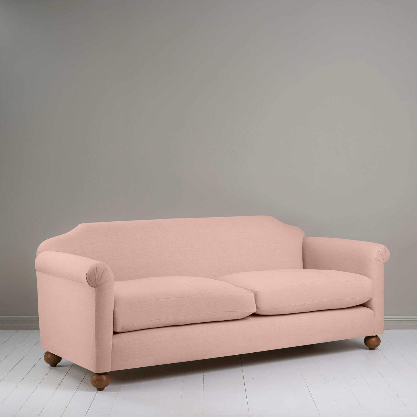 Dolittle 4 seater Sofa in Laidback Linen Dusky Pink - Nicola Harding